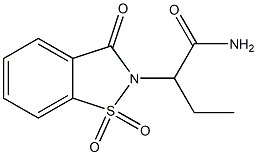 α-Ethyl-3-oxo-1,2-benzisothiazole-2(3H)-acetamide 1,1-dioxide 结构式