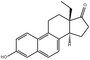 13-Ethyl-3-hydroxy-1,3,5,7,9-gonapenten-17-one 结构式