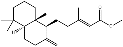 (2E)-5-[(1S)-1α,2,3,4,4aα,5,6,7,8,8a-Decahydro-5,5,8aβ-trimethyl-2-methylenenaphthalen-1β-yl]-3-methyl-2-pentenoic acid methyl ester 结构式