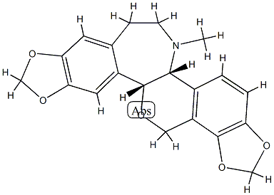 16-Methyl-2,3:10,11-bis[methylenebis(oxy)]rheadan 结构式