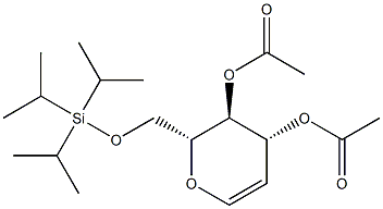 3,4-二-O-乙酰基-6-O-三异丙基硅基-D-葡萄糖醛 结构式