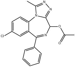 4-Acetoxy Alprazolam 结构式