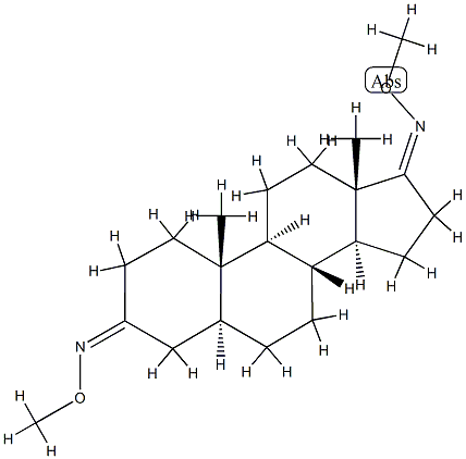 5α-Androstane-3,17-dione bis(O-methyl oxime) 结构式