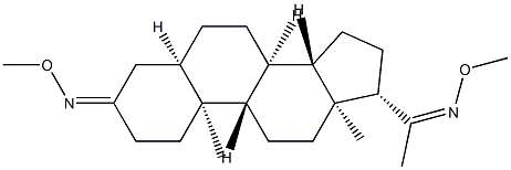 5β-Pregnane-3,20-dione bis(O-methyl oxime) 结构式