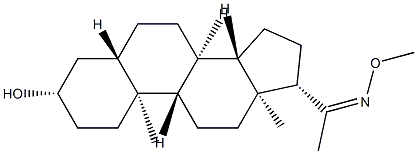 3β-Hydroxy-5α-pregnan-20-one O-methyl oxime 结构式