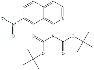 2-(7-硝基-1-异喹啉基)双(叔丁氧羰基)胺 结构式