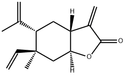 (3aR,7aβ)-3aα,4,5,6,7,7a-Hexahydro-6-methyl-3-methylene-5β-(1-methylvinyl)-6α-vinylbenzofuran-2(3H)-one 结构式