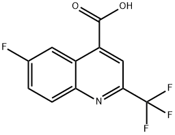 6-氟-2-(三氟甲基)喹啉-4-羧酸 结构式