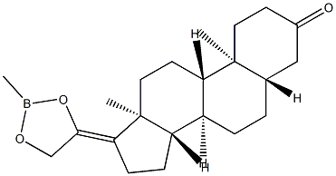 20,21-(Methylboranediylbisoxy)-5α-pregn-17(20)-en-3-one 结构式