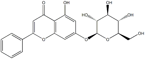CHRYSIN?7-O-尾-D-GLUCOPYRANOSIDE 结构式