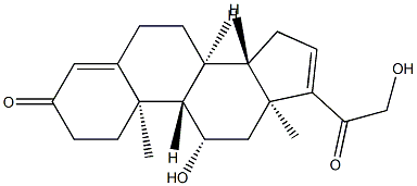 (11β)-21-Ο-Βenzoyl-16,17-dihydro-17-deoxy Cortisol 结构式