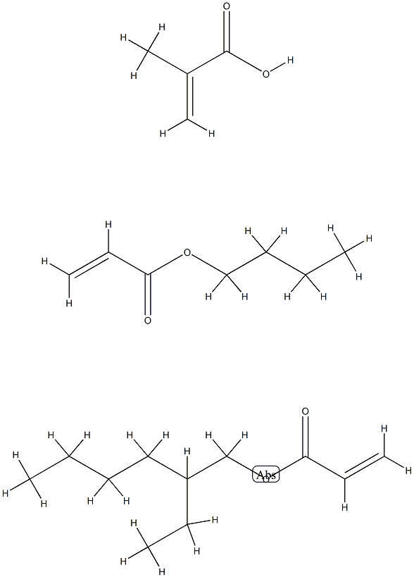 2-甲基-2-丙烯酸与2-丙烯酸丁酯和2-丙烯酸-2-乙基己基酯的聚合物 结构式