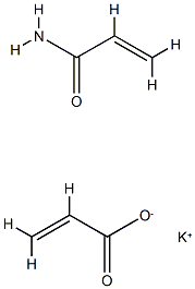 2-丙烯酸钾盐与2-丙烯酰胺的聚合物 结构式