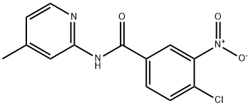 4-chloro-N-(4-methylpyridin-2-yl)-3-nitrobenzamide 结构式