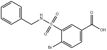 3-(benzylsulfamoyl)-4-bromobenzoic acid 结构式