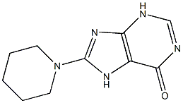 8-(1-piperidinyl)-1,9-dihydro-6H-purin-6-one 结构式