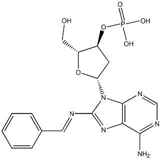 8-benzylamino-cyclic AMP 结构式