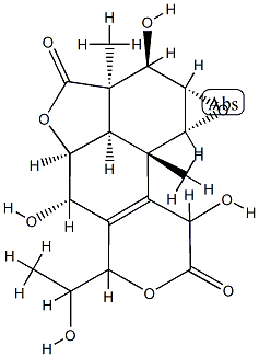 (14ξ)-7,7-O-Seco-8-deoxy-8,9-didehydro-15-de(hydroxymethyl)-9,11-dihydro-7α,11-dihydroxypodolactone B 结构式