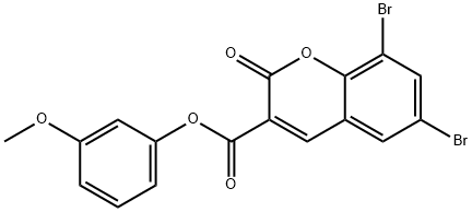 3-methoxyphenyl 6,8-dibromo-2-oxo-2H-chromene-3-carboxylate 结构式