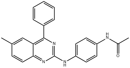 N-{4-[(6-methyl-4-phenylquinazolin-2-yl)amino]phenyl}acetamide 结构式