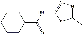 N-(5-methyl-1,3,4-thiadiazol-2-yl)cyclohexanecarboxamide 结构式