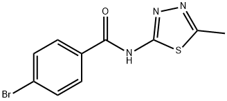 4-溴-N-(5-甲基-1,3,4-噻二唑-2-基)苯甲酰胺 结构式