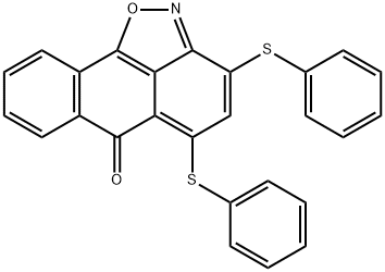 3,5-bis(phenylsulfanyl)-6H-anthra[1,9-cd]isoxazol-6-one 结构式