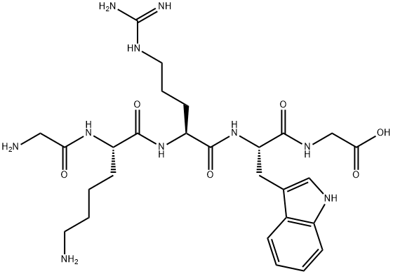 H-GLY-LYS-ARG-TRP-GLY-OH 结构式