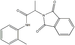 2-(1,3-dioxo-1,3-dihydro-2H-isoindol-2-yl)-N-(2-methylphenyl)propanamide 结构式