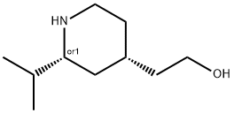 4-Piperidineethanol,2-(1-methylethyl)-,(2R,4S)-rel-(9CI) 结构式
