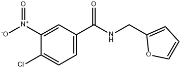 4-chloro-N-(furan-2-ylmethyl)-3-nitrobenzamide 结构式