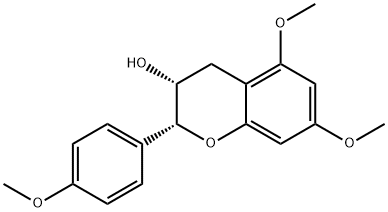 (2R)-3,4-Dihydro-5,7-dimethoxy-2α-(4-methoxyphenyl)-2H-1-benzopyran-3α-ol 结构式