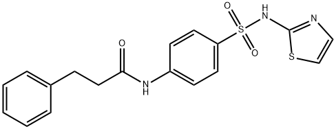 3-phenyl-N-{4-[(1,3-thiazol-2-ylamino)sulfonyl]phenyl}propanamide 结构式