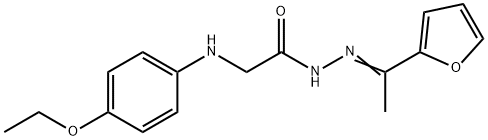 2-[(4-ethoxyphenyl)amino]-N'-[1-(2-furyl)ethylidene]acetohydrazide (non-preferred name) 结构式