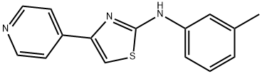N-(3-甲基苯基)-4-(4-吡啶)-2-噻唑胺 结构式