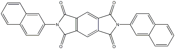 2,6-Dihydro-2,6-di(2-naphtyl)benzo[1,2-c:4,5-c']dipyrrole-1,3,5,7-tetrone 结构式