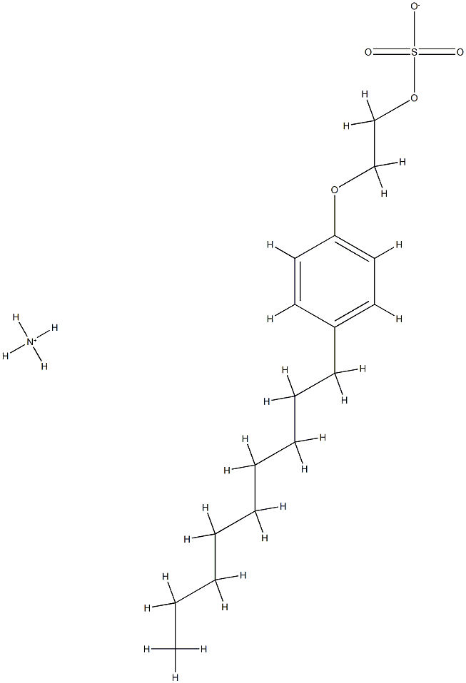 壬基苯酚聚醚-4 硫酸铵 结构式