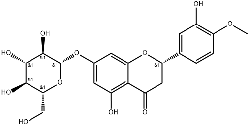 橙皮素-7-O-葡萄糖苷 结构式