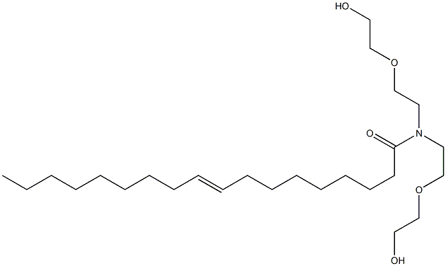 (Z)-α,α-[[(9-十八烯酰基)亚氨基]二-2,1-乙二基]二[ω-羟基聚(氧-1,2-乙二基)] 结构式