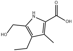 4-ethyl-5-(hydroxyMethyl)-3-Methyl-1H-pyrrole-2-carboxylic acid 结构式