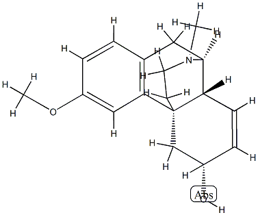 7,8-Didehydro-3-methoxy-17-methylmorphinan-6α-ol 结构式