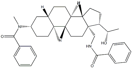 N-[(20S)-18-Benzoylamino-20-hydroxy-5α-pregnan-3β-yl]-N-methylbenzamide 结构式