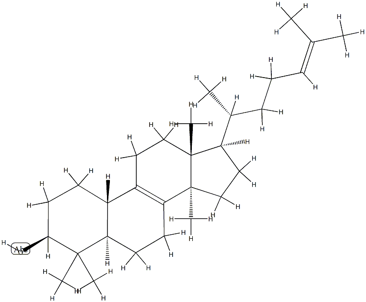 19-Norlanosta-8,24-dien-3β-ol 结构式