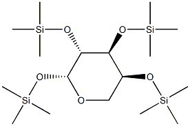 1-O,2-O,3-O,4-O-Tetrakis(trimethylsilyl)-β-L-arabinopyranose 结构式