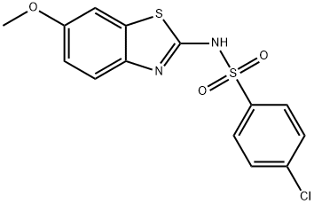 4-chloro-N-(6-methoxy-1,3-benzothiazol-2-yl)benzenesulfonamide 结构式