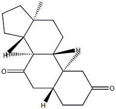 5α-Androstane-2,7-dione 结构式