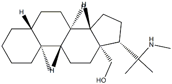 20-Methyl-20-methylamino-5α-pregnan-18-ol 结构式