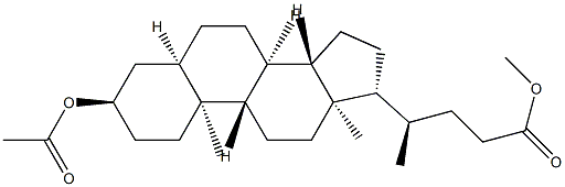 3α-Acetoxy-5β-cholan-24-oic acid methyl ester 结构式