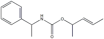 α-Methylbenzylcarbamic acid 1-methyl-2-butenyl ester 结构式