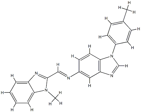 N-[(1-methyl-1H-benzimidazol-2-yl)methylene]-N-[1-(4-methylphenyl)-1H-benzimidazol-5-yl]amine 结构式